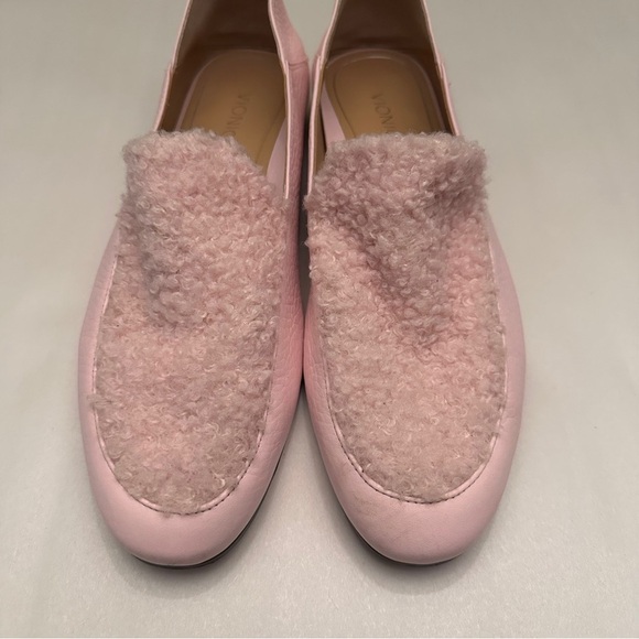Vionic Frieda Shearling and Leather Loafers Pink size 8.5 - Picture 2 of 5